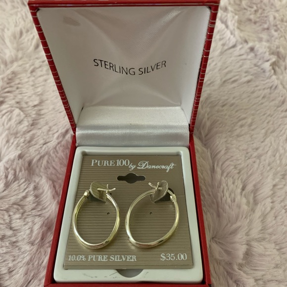 Danecraft Sterling Silver Hoop Earrings - Picture 1 of 1